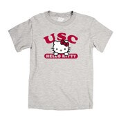 USC Trojans Unisex Gray Hello Kitty Quick Look Tamarac Ringspun T-Shirt